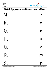 paste matching alphabet worksheets