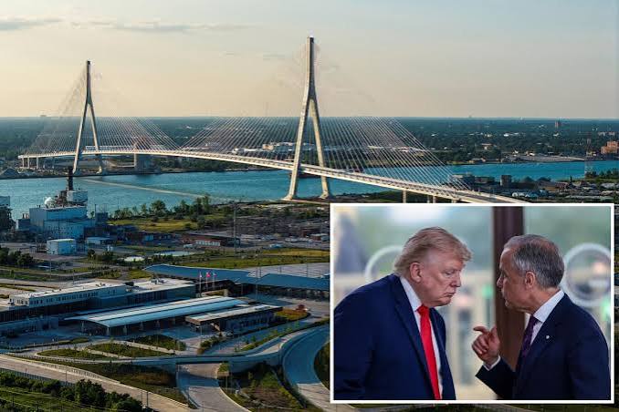 Trump's relaunched trade war with Canada scuttles major international bridge opening — named for sports icon