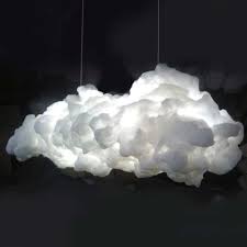 White Cloud Lampshade Contemporary Ceiling Light Pendant