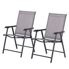Foldable Outdoor Garden Chairs Grey