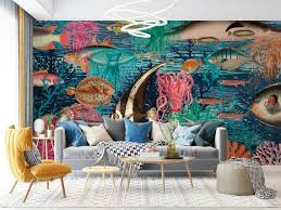 Pastel Color Ocean Theme Wallpaper