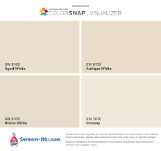 With options including eider white, spare white, shell white and divine white, you quickly realize there's much more nuance to your choice. I Found These Colors With Colorsnap Visualizer For Iphone By Sherwin Antique White Paints Interior Paint Colors For Living Room Antique White Sherwin Williams