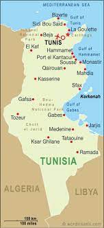 Tunus Haritası ve Tunus Uydu Görüntüleri