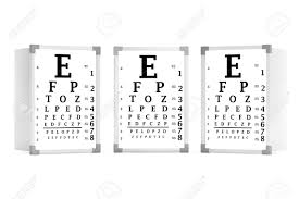 Snellen Eye Chart Test Boxes On A White Background 3d Rendering