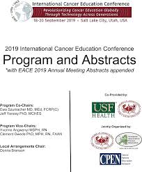 2019 International Cancer Education Conference Program And