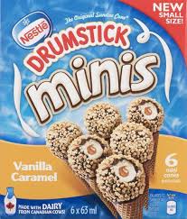 drumstick minis vanilla caramel cones
