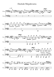 Music notes for individual part sheet music by toby fox : Dusttale Megalovania Sheet Music For Piano Piano Duo Musescore Com