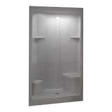 Find shower stalls & enclosures at lowe's today. Aqua Glass 48 W X 35 D 90 H Medium White Acrylic Shower Unit 833 33 Lowes Home Improvements Shower Stall Acrylic Shower