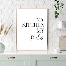 Kitchen Print Wall Art My Kitchen My