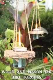 wood and mason jar tiki torches angie