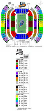 Tennessee Titans Stadium Lp Field Seating Chart