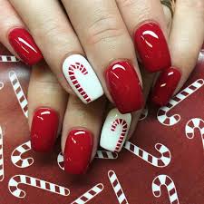 candy cane nail art designs for