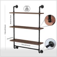 Williston Forge Industrial Pipe Shelves With Towel Bar Rustic Pipe
