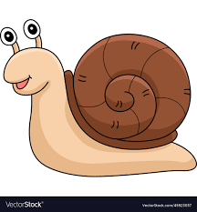 spring snail cartoon colored clipart