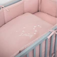 baby pink cot bedding