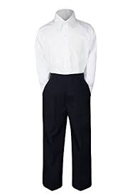 Why khaki pant is essential for men's capsule wardrobe? Amazon Com 2pc Formal Wedding Boys White Shirt Black Pants Sets From Baby To Teen 6 Baby