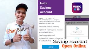 Bank anywhere using the yono app. How To Open Sbi Saving Account Online Yono App Sbi Insta Saving Bank Account Digital Banking Youtube