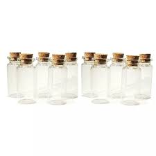 glass bottles with cork stoppers
