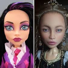 this artist removes make up from dolls