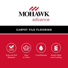 mohawk advance 24 inch x 24 inch carpet tile sle with colorstrand nylon fiber in black 1 piece