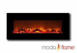 Electric Wall Mounted Fireplace Black