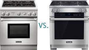 Dual fuel range 30 inches. 30 Professional Range Thermador Vs Miele Factory Builder Stores Premium Appliances And Custom Cabinets