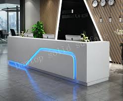 Take your corporate office or start up to the next level by making an unforgettable first impression. Modern Led L Shaped White Beauty Salon Reception Desk Hotel Reception Counter