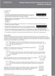 how to install an infinity carpet tile