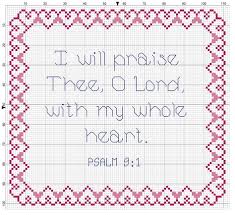 Smk Scripture Of The Week Psalm 9 1 Cross Stitch Stitch