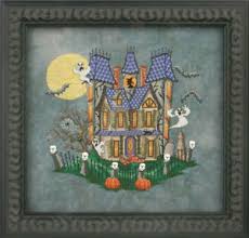 Details About Glendon Place Cross Stitch Pattern Chart Murkey Manor Halloween