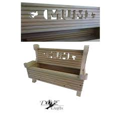 Wooden Bench Planter Personalised