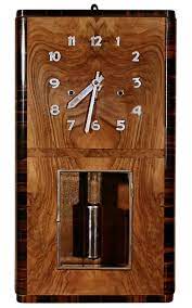 Art Deco Walnut And Macassar Wall Clock