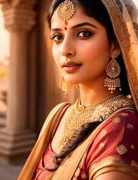 photo indian woman with bridal makeup