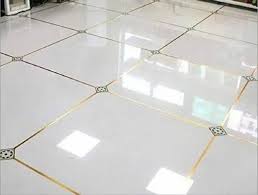 white shiny stone floor tile thickness