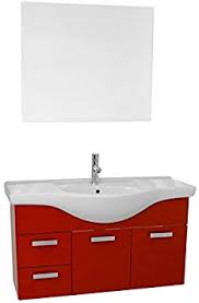 Not only do double vanities look luxurious and add value to your home, but they also allow two people to get ready in the same bathroom without getting in each. Acf Ph89 Phinex Wall Mount Bathroom Vanity Set 39 Glossy Red Amazon Com