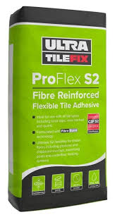 fibre reinforced flexible tile adhesive