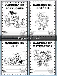 Capa de caderno colorido para imprimir português. Capas De Caderno Para Colorir Turma Da Monica Em Pdf Para Imprimir