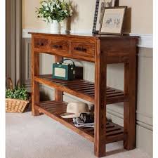 sheesham wood 3 drawers vine console