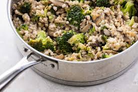vegan farro recipe with broccoli and