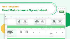 fleet maintenance spreadsheet