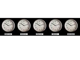 5 In One World Time Zone Wall Clock