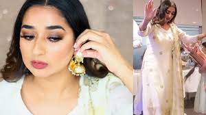 makeup for off white suit grwm hindi