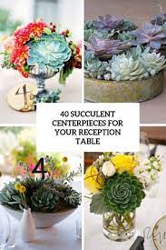 This diy rustic succulent centerpiece is a fun way to incorporate succulent plants into your outdoor living space. 40 Succulent Centerpieces For Your Reception Table Weddingomania