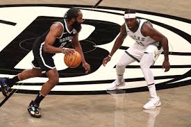 When will james harden make his brooklyn debut? Scary Hours Have Begun James Harden Kevin Durant Combine For 64 As Nets Beat Bucks 125 123 Netsdaily