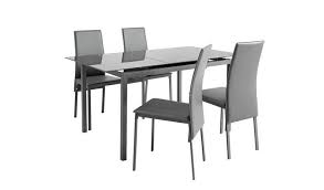 Then complete your dining set with our wide choice of dining chairs, bar stools or bench seats to add stylish seating to your home. Buy Argos Home Lido Glass Extending Dining Table 4 Grey Chairs Dining Table And Chair Sets Argos