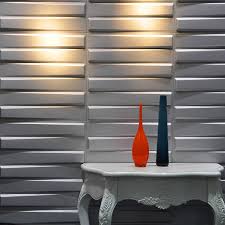 Art3d White 3d Wall Panels For Interior Decoration Bladet Design Pack Of 12 Tiles 32 Sq Ft Plant Fiber