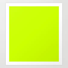 bright green lime neon color art print