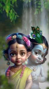 baby animated radha krishna lord