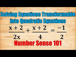 solving equations transformable into
