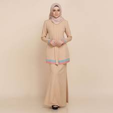 Baju kurung moden coklat xxl muslimah fashion dresses on carousell. Hana Nude Coklat Albiesta